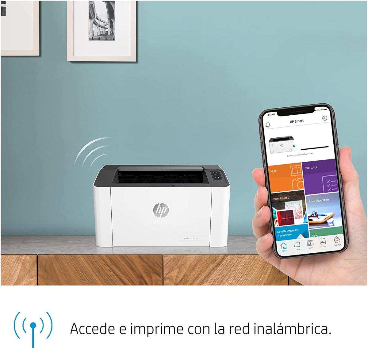 HEWLETT PACKARD LASER MONOCROMATICA  107W (201664) - Image 2