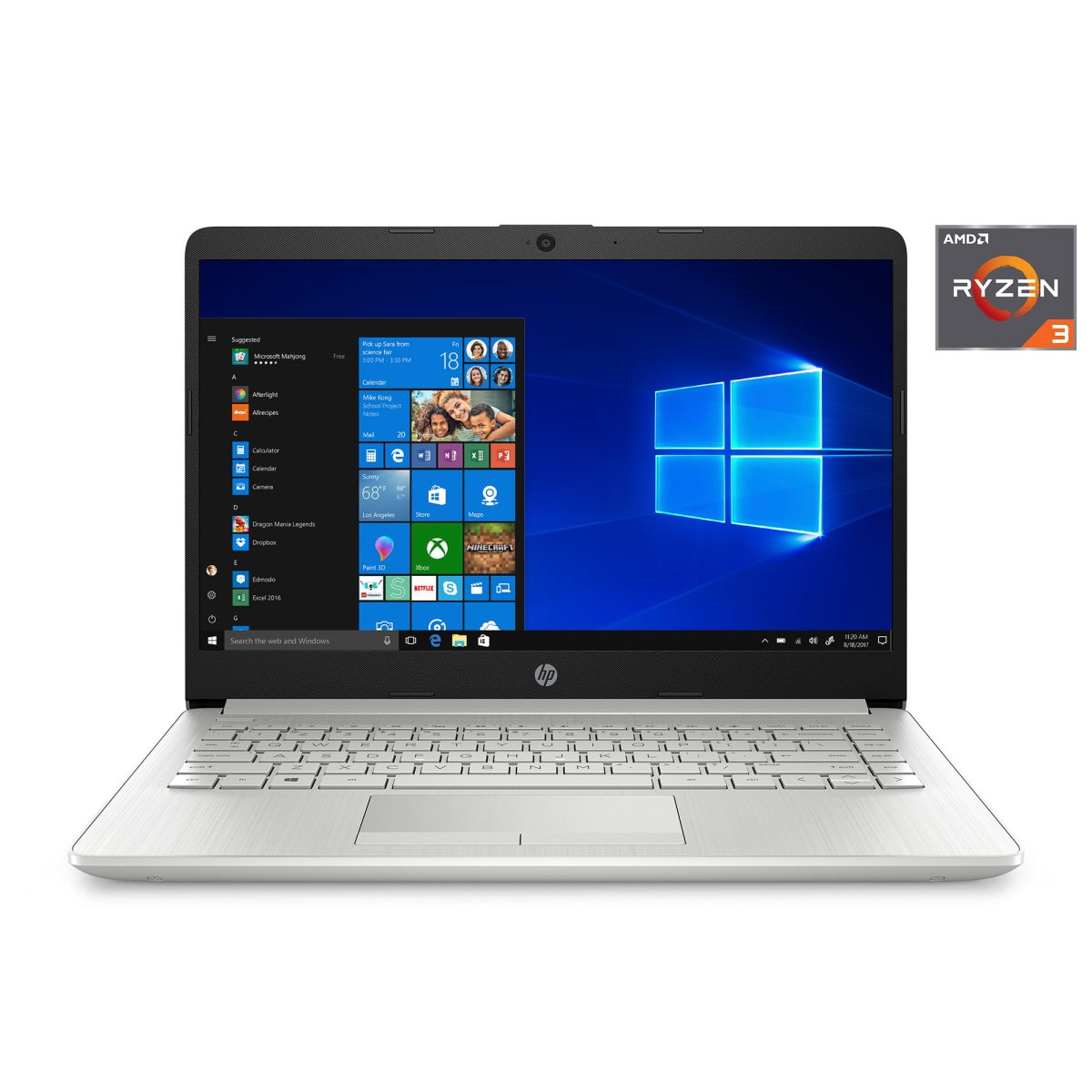 1A480UA#ABA 1 Laptop HP 14-DK1022WM 14" AMD Ryzen 3-3200U - Image 1