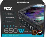 FUENTE PODER AZZA 650W 80 PLUS BRONZE RGB (202747)