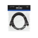 Tarjeta gráfica Cable Unno Tekno HDMI - HDMI 15 Mt Negro
