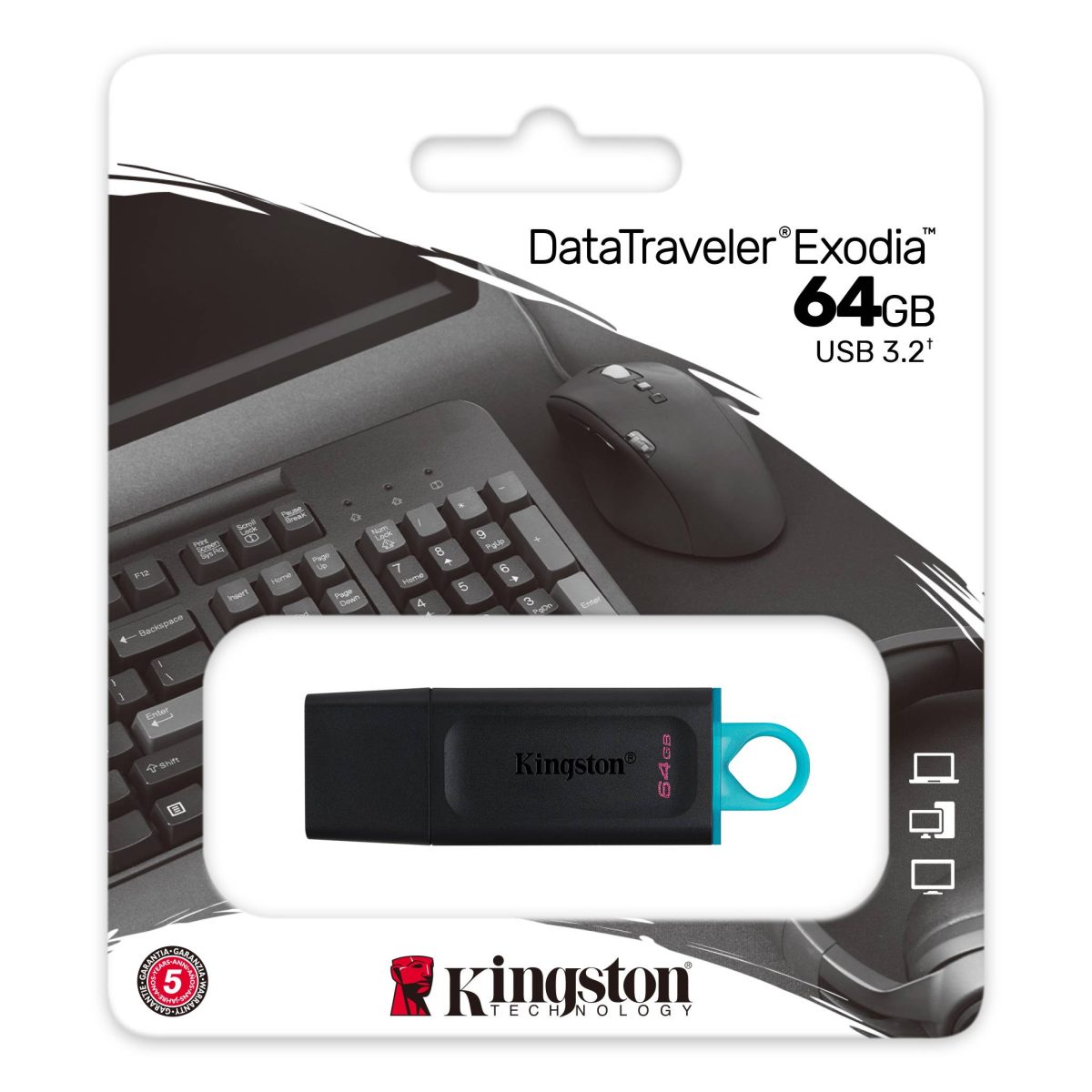 PEN DRIVE KINGSTON 64GB DATA TRAVELER EXODIA USB 32 (202888) - Image 2