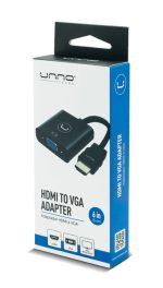 Cable / adaptador Adaptador Unno Tekno HDMI Macho VGA Hembra Ad4202bk - Image 2