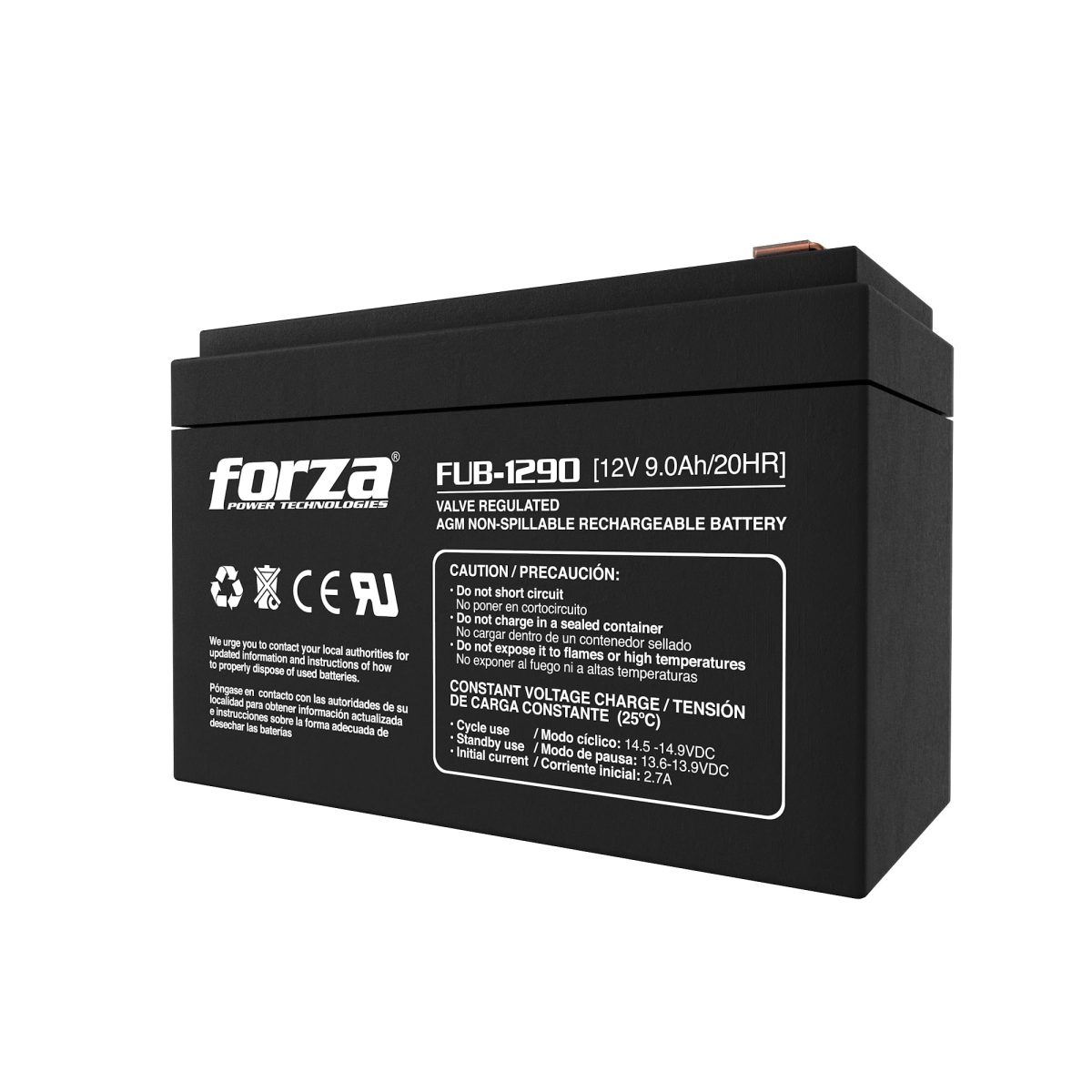 FORZA BATERIA CAPACIDAD 9 Ah VOLTAJE 12V (FUB-1290) - Image 2