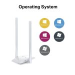 Mercusys Adaptador Inalámbrico USB High Gain 300Mbps 2ANT (MW300UH) - Image 4