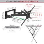 Base para Tv de 4 Movimientos Barkan Rota, Gira, Inclinada, Dobla 40" a 90" 60 Kg (4800) - Image 4
