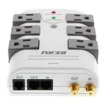 PROTECTOR MULTITOMAS ENCHUFABLE2160J FORZA /1800W 6 SALIDAS GIRATORIAS UL-120V LUZ DE ESTADO (RHT-06NC)