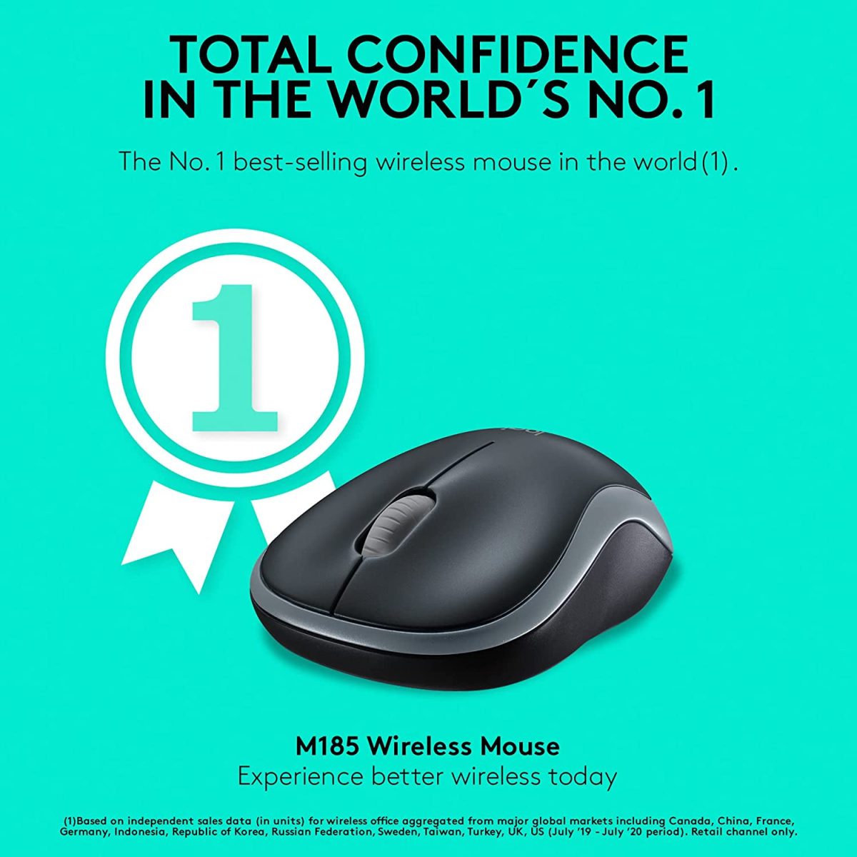 Mouse Inalámbrico Logitech M185 Gris (910-002225) - Image 6