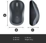 Mouse Inalámbrico Logitech M185 Gris (910-002225) - Image 4