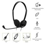 Auriculares para Pc Klip Xtreme Sekual con Microfono Controlador Conector USB (Ksh-290) (KSH290) - Image 2
