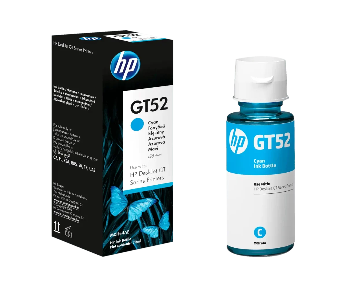 TINTA HP GT52 IMPRESORA SMART TANK 510/550/610 SERIES/ CYAN 90 ML (203028) - Image 1