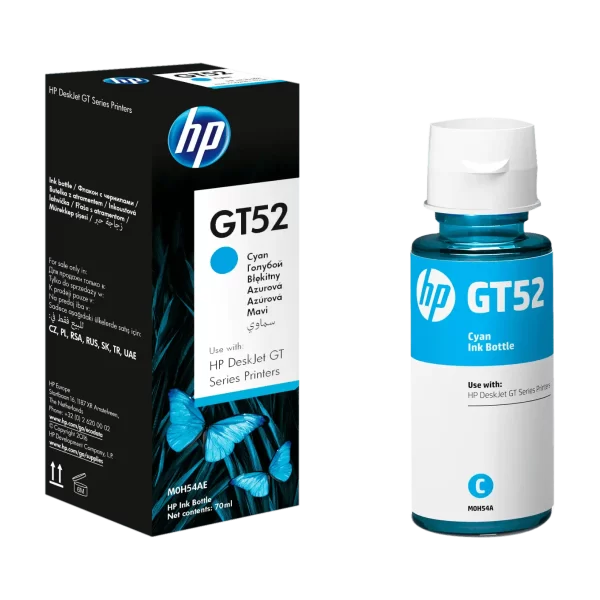 TINTA HP GT52 IMPRESORA SMART TANK 510/550/610 SERIES/ CYAN 90 ML (203028)