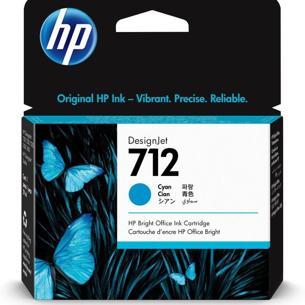 CARTUCHO TINTA HP 712 PLOTTER HP DESIGNJET 24" 2400x1200 ORIGINAL 29ML CYAN (204959)