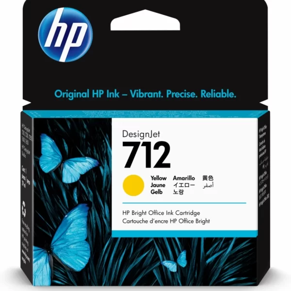 CARTUCHO TINTA HP 712 PLOTTER HP DESIGNJET 24" 2400x1200 ORIGINAL 29ML AMARILLO (204961)