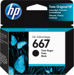 Cartucho Tinta HP 667 Impresora 2775 Deskjet Ink Advantage Original Negro (204958) (3YM79AL)
