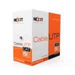 BOBINA DE CABLE UTP CAT5E NEXXT 4 PARES 24AWG CM 100M 100% GRIS COBRE (AB355NXT21)