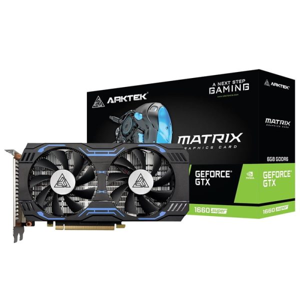 TARJETA DE VIDEO ARKTEK GEFORCE GTX1660 SUPER GDDR6 6GB 192BIT ATX DUAL FAN (AKN1660SD6S6GH1)