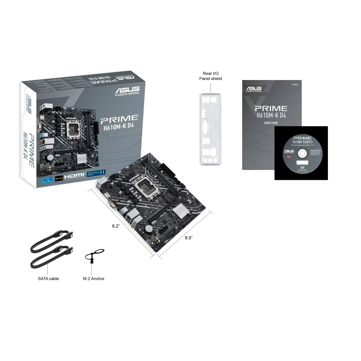 ASUS Tarjeta Madre H610M Intel Socket 1700 (Ak-H610M-Eg) (AKH610MEG) - Image 1