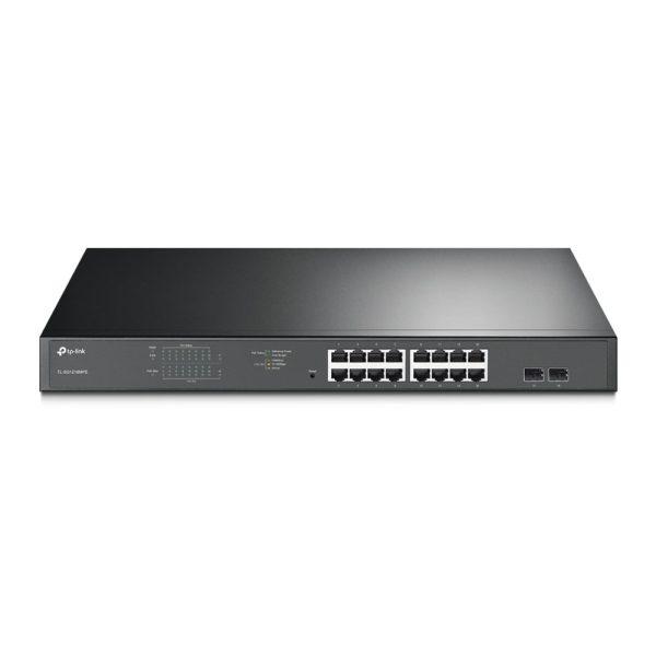 SWITCHE TP-LINK 18P PUERTOS 10/100/1000 EASY SMART 16 PUERTOS POE + 2 SFP (TL-SG1218MP)