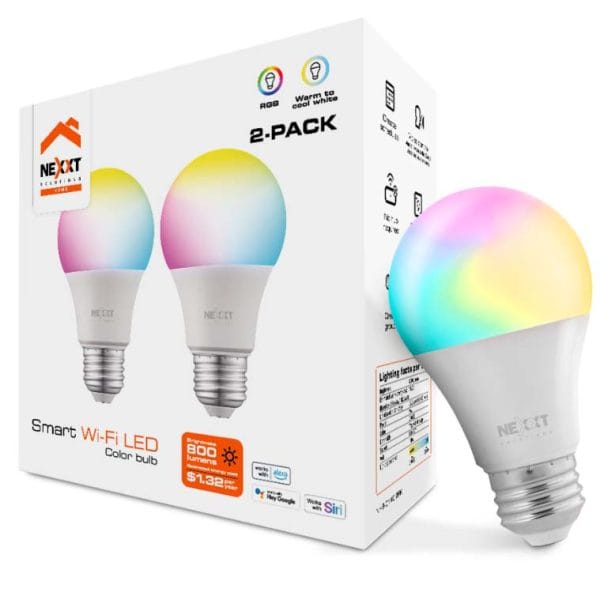 BOMBILLO NEXXT INTELIGENTE  LED 110V-A19 WIFI  MULTICOLOR (NHB-C1102PK)