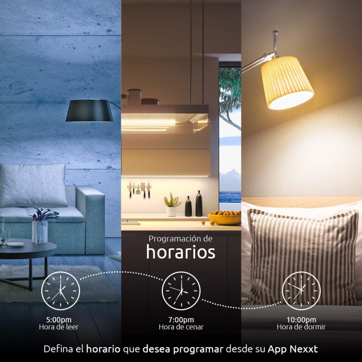 Bombillo Inteligente Nexxt LED 110V-A19 WIFI Regulable Blanco (Nhb-W1102K) (NHBW1102K) - Image 2