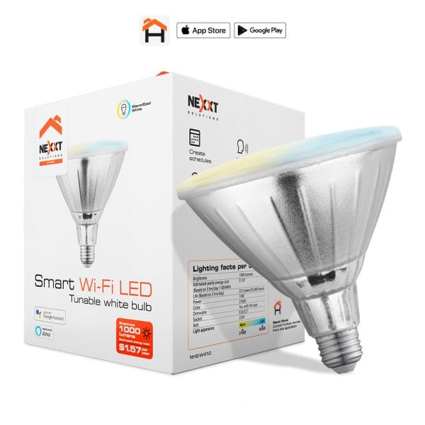 BOMBILLO NEXXT LED INTELIGENTE 110V-PAR38 REGULABLE WIFI BLANCO (NHB-W410)