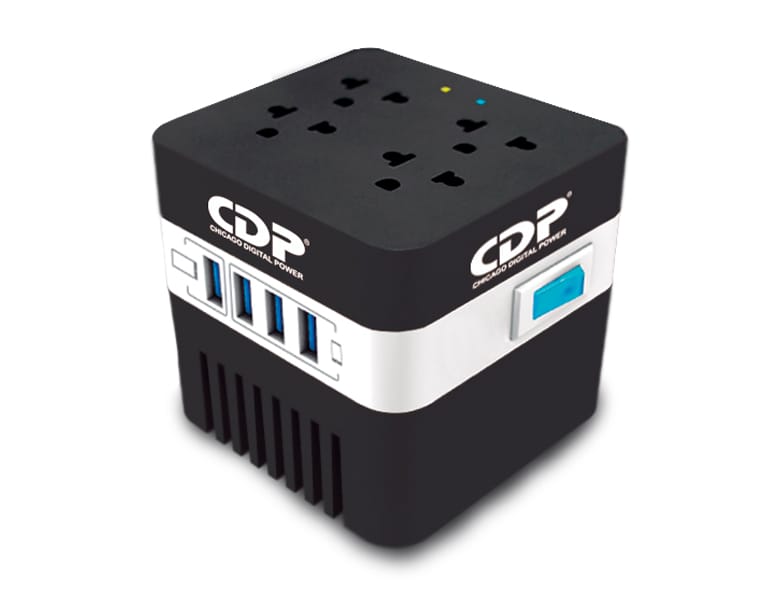 RU-AVR604 1 Regulador de Voltaje Cdp AVR604? 600VA/ 300W/120V /4 Tomas /4 USB (206000) (RU-AVR604) - Image 1