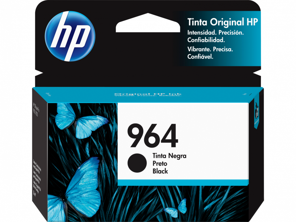 3JA53AL 1 Cartucho de Tinta Designjet HP 964 Black (Officejet 9020) (206552) (3JA53AL) - Image 1