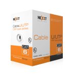 BOBINA DE CABLE NEXXT UTP CAT6 4 PARES GIGA 24AWG CM 305 M 100% COBRE GRIS (AB356NXT31)