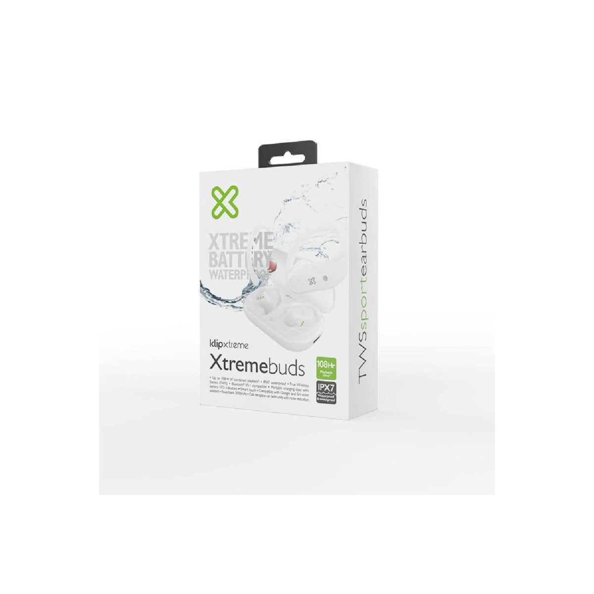 AUD?FONOS KLIP XTREME TWS XTREME BUDS INAL?MBRICOS BLUETOOTH BLANCO (KTE500WH) - Image 3