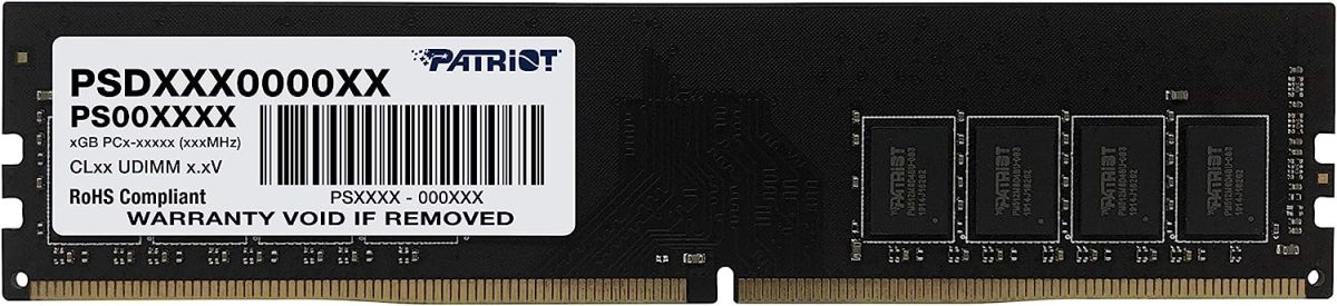 MEMORIA PATRIOT SIGNATURE 8GB (1X8GB) 3200MHz CL22 UDIMM (PSD48G320081) - Image 1