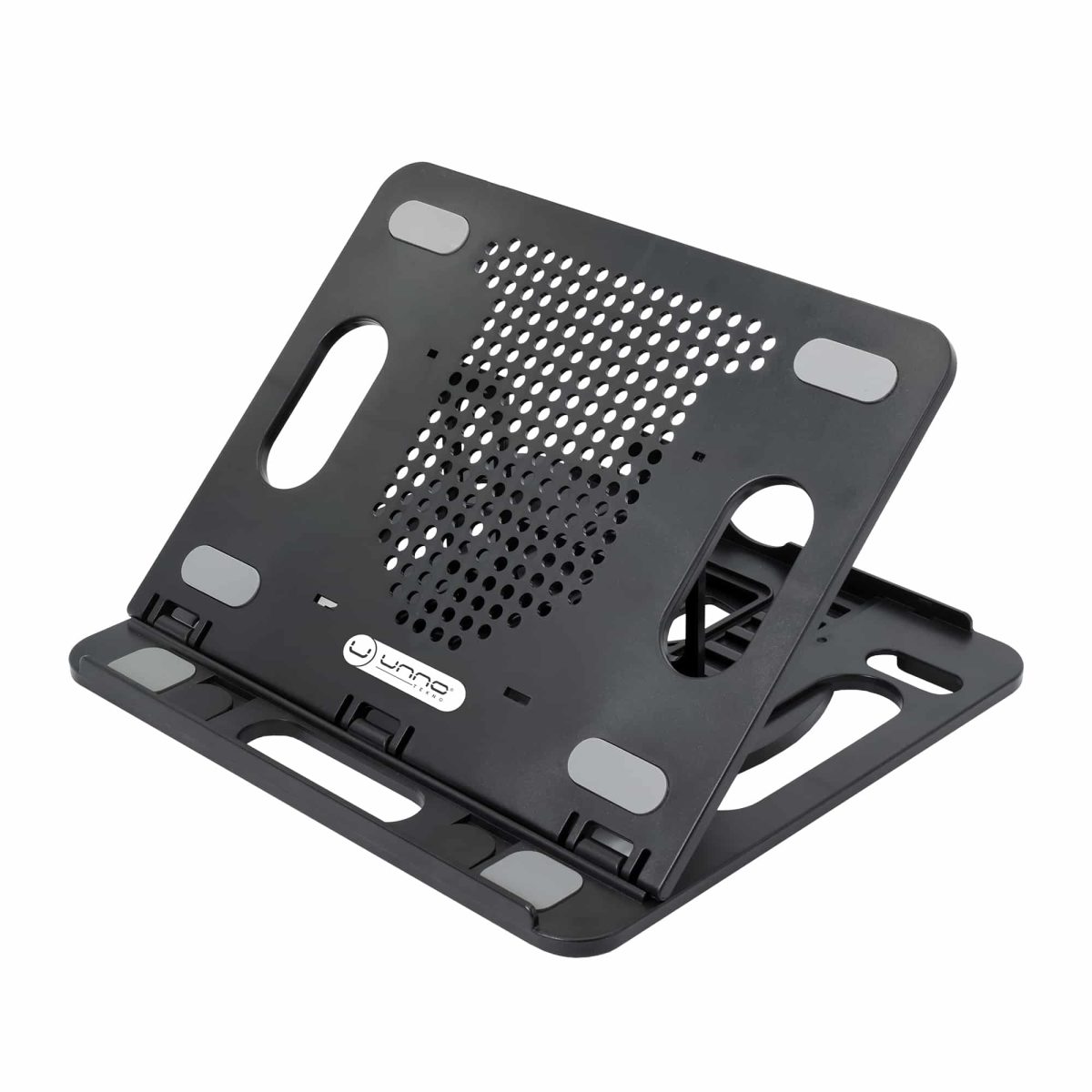 BASE ERGONOMICA UNNO TEKNO PARA LAPTOP HASTA 17" CON SOPORTE PARA CELULAR UNNO TEKNO NEGRO (205889) - Image 5