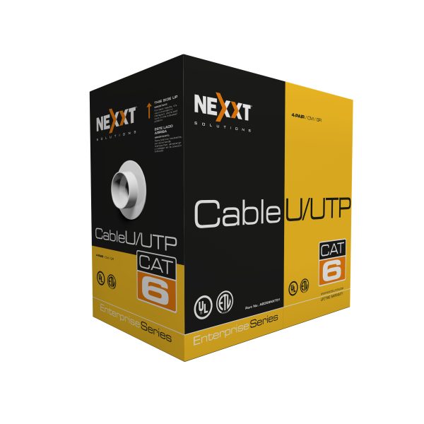 BOBINA DE CABLE NEXXT UTP CAT6 4 PARES CM 305M GRIS (AB356NXT01)