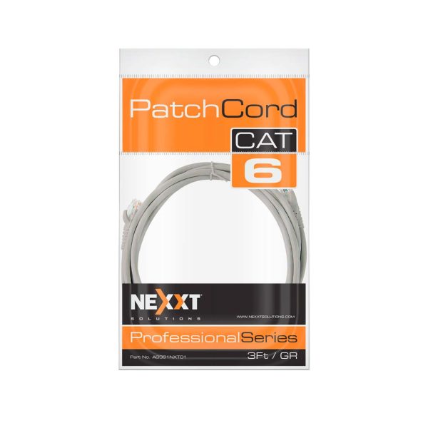 PATCH CORD NEXXT U/UTP CAT6A 4 PARES MULTIFILAR 24AWG  2 METROS LSZH GRIS (PCGPCC6LZ07GR) (AB361NXT39)