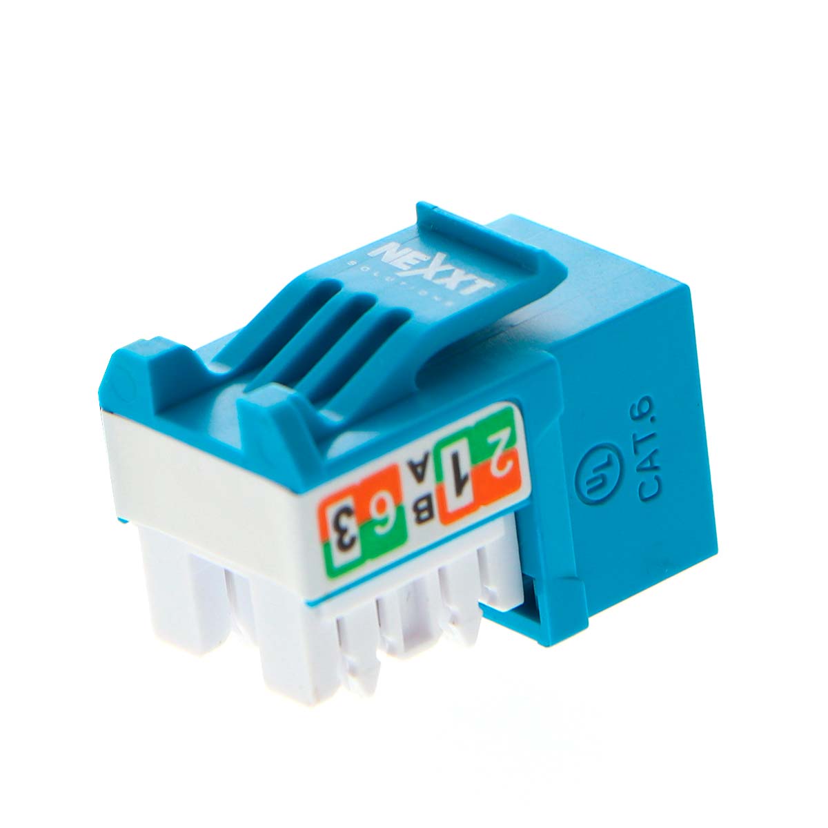 AW121NXT22 1 Keystone Coupler Nexxt Jack RJ45 Tipo 110 CAT6 Azul (AW121NXT22) - Image 1