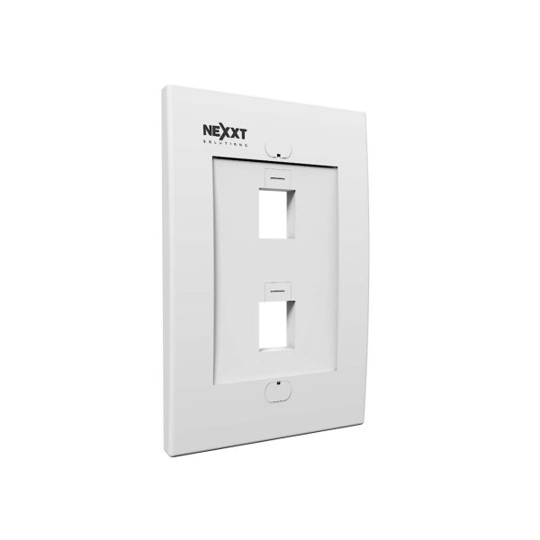 Placa de Pared Nexxt para Conectores Keyston 2 Puntos Blanco (AW161NXT02)