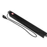 Regleta Horizontal Nexxt para Montaje en Bastidor 125VCA/ 15A de 9 Salidas con Supresor de Sobretension (Pdu) (AW222NXT81)
