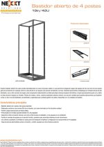 RACK DE PISO NEXXT MARCO ABIERTO 42U 4 POSTES NEGRO NPO-4P42UBA (AW222NXT47) - Image 3