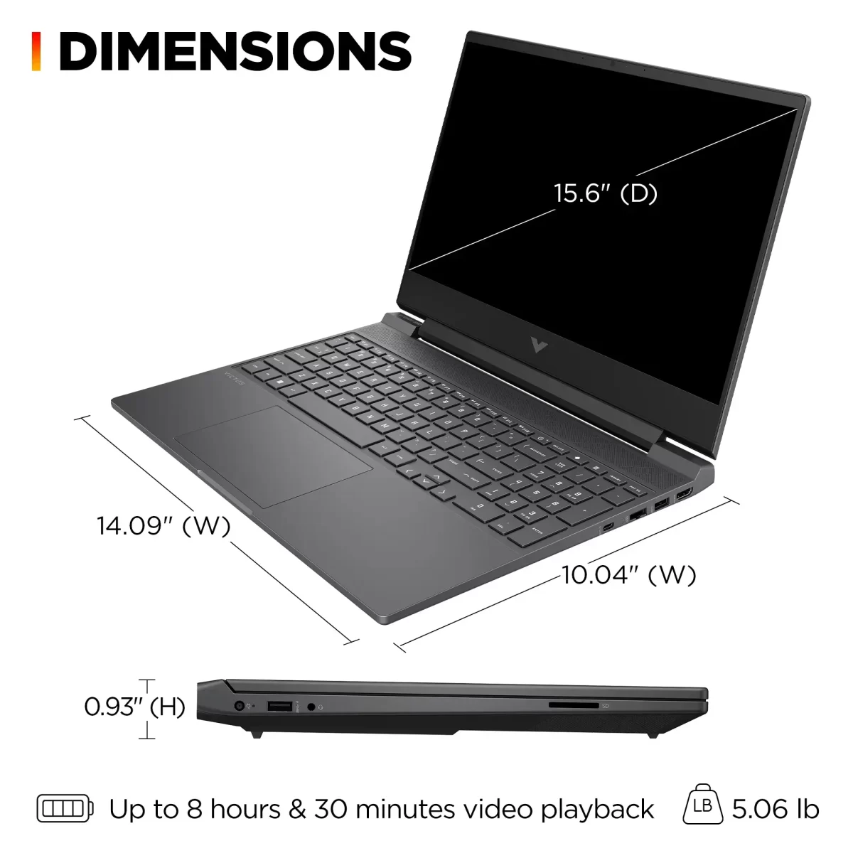 Portátil HP Gaming Victus R5-7353HS 8 GB 512 GB SSD 15.6" (15-FB2063DX) 15FB2063DX - Image 9
