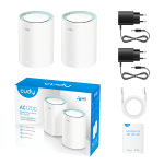 ROUTER CUDY MESH M1300 AC1200 DUAL BAND WIFI GIGABIT 1000/100/10 Mbps  24 GHz- 5GHz 2 PACK   (206993)	(M1300 2-PACK) - Image 2