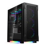 Case Gamdias Gaming Athena P1/ATX NEGRO/2XUSB+TYPE C/hd AUDIO/4XFAN Argb 12CM/FRONTAL Malla - Lateral Vidrio Temp