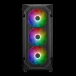 Case Gamdias Gaming Aura GC1/ATX NEGRO/3XUSB/HD AUDIO/4XFAN Argb 12CM/FRONTAL Malla - Lateral Vidrio - Image 3