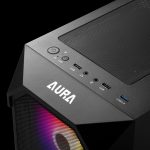 Case Gamdias Gaming Aura GC1/ATX NEGRO/3XUSB/HD AUDIO/4XFAN Argb 12CM/FRONTAL Malla - Lateral Vidrio - Image 2