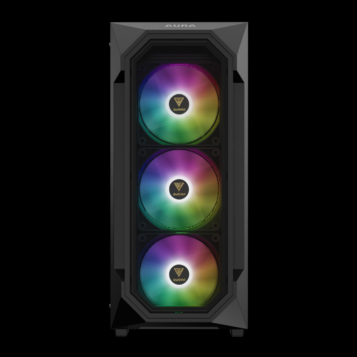 CASE GAMDIAS GAMING AURA GC1 ELITE/ ATX NEGRO/ 3xUSB/ HD AUDIO/ 4xFAN ARGB 12CM/ FRONTAL MALLA - LATERAL VIDRIO - Image 5