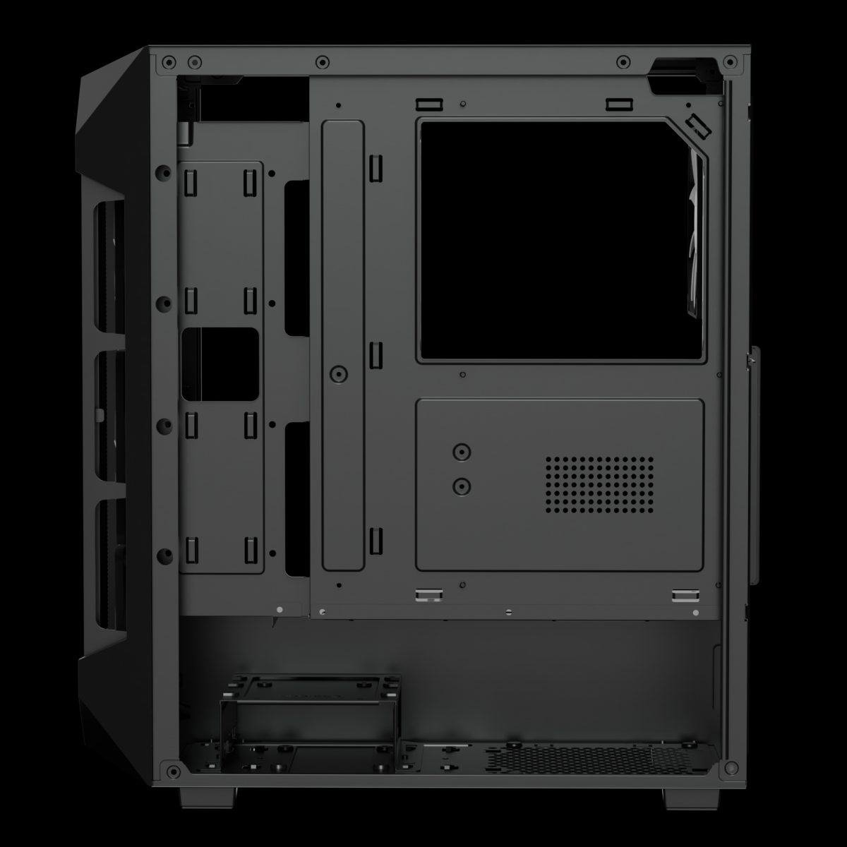 CASE GAMDIAS GAMING AURA GC1 ELITE/ ATX NEGRO/ 3xUSB/ HD AUDIO/ 4xFAN ARGB 12CM/ FRONTAL MALLA - LATERAL VIDRIO - Image 3