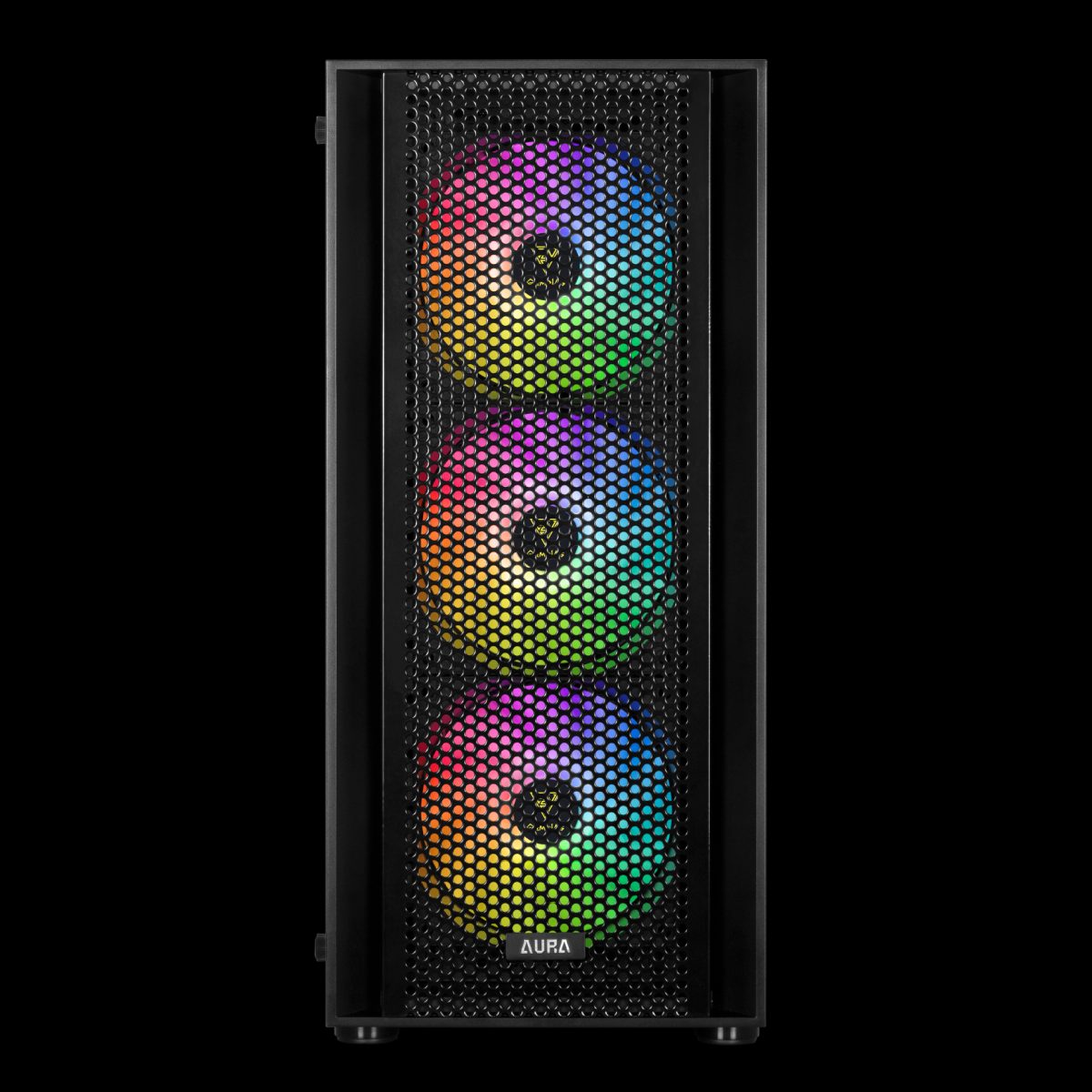 Case Gamdias Gaming Aura GC2/ATX NEGRO/3XUSB/HD AUDIO/4XFAN Argb 12CM/FRONTAL Malla - Lateral Vidrio - Image 4