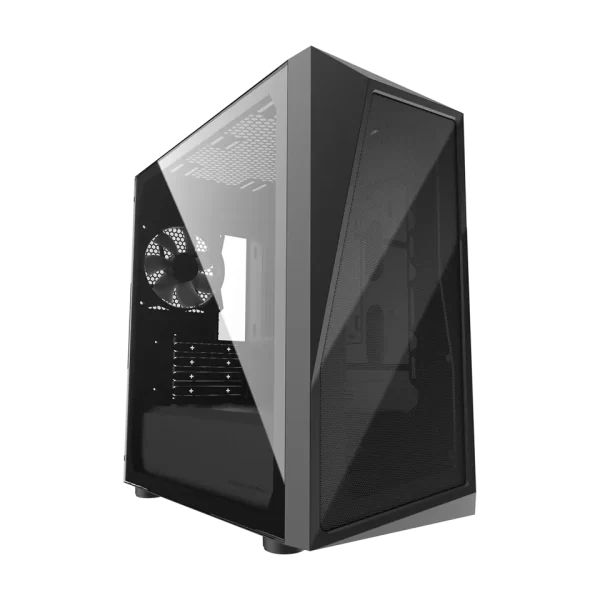 CASE COOLER MASTER CMP 320L BRILLANTE MINI TOWER NEGRO/ 2xUSB/ HD AUDIO/ FAN 12CM/ FRONTAL MALLA - LATERAL VIDRIO