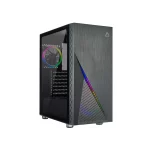 CASE AZZA ZENO MID TOWER NEGRO 3xUSB / HD AUDIO/ 2x FAN 12CM ARGB/ LATERAL VIDRIO TEMPLADO