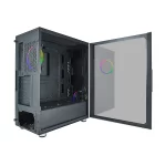CASE AZZA ZENO MID TOWER NEGRO 3xUSB / HD AUDIO/ 2x FAN 12CM ARGB/ LATERAL VIDRIO TEMPLADO - Image 5