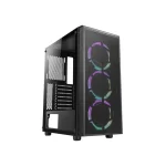 Case Azza Prime 360 Atx Mid Tower Gaming Negro 3XUSB/1 HD AUDIO/3XFAN Argb/lateral Vidrio Templado CSAZ-360