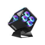 Case Azza 802F Atx Cube Eclosure Gaming Negro 5XFAN Argb/laterales de Vidrio Templado CSAZ-802F